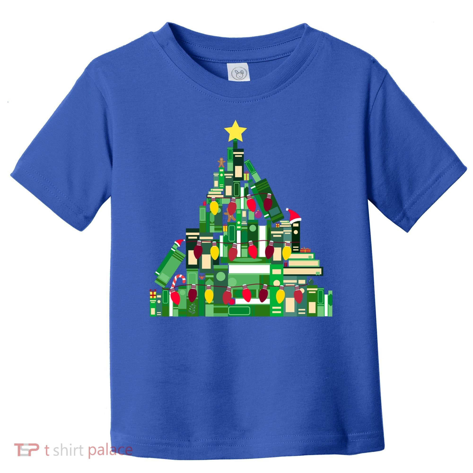 Christmas Book Lover Xmas Tree Reading Nerd Great Gift Toddler T-Shirt
