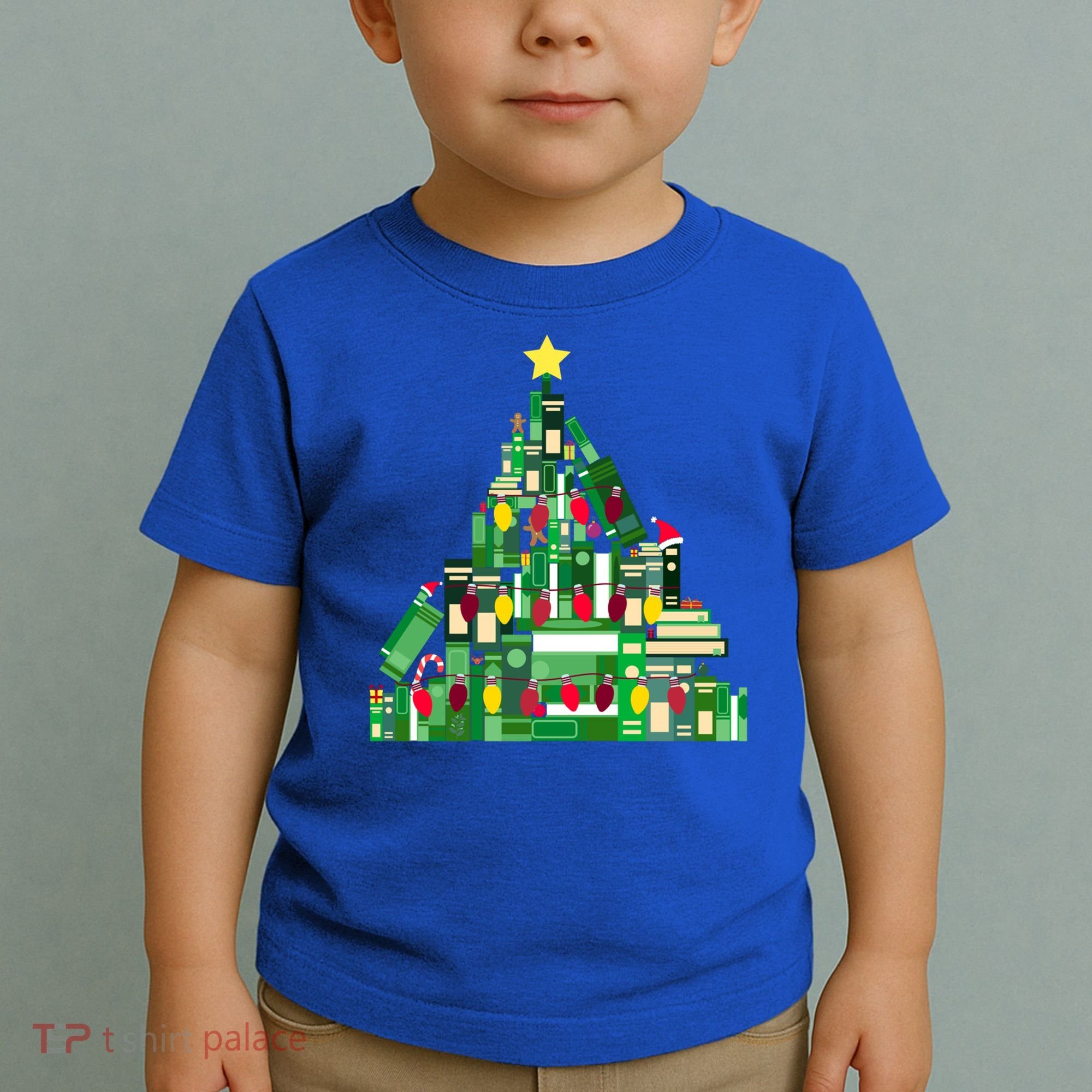 Christmas Book Lover Xmas Tree Reading Nerd Great Gift Toddler T-Shirt