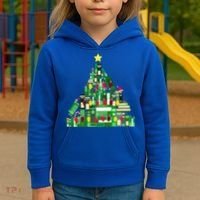 Christmas Book Lover Xmas Tree Reading Nerd Great Gift Kids Hoodie thumb 3
