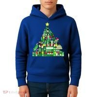 Christmas Book Lover Xmas Tree Reading Nerd Great Gift Kids Hoodie thumb 4