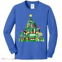 Christmas Book Lover Xmas Tree Reading Nerd Great Gift Kids Long Sleeve Shirt thumb 0