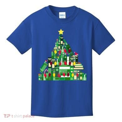 Christmas Book Lover Xmas Tree Reading Nerd Great Gift Kids T-Shirt