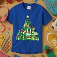 Christmas Book Lover Xmas Tree Reading Nerd Great Gift Kids T-Shirt thumb 3