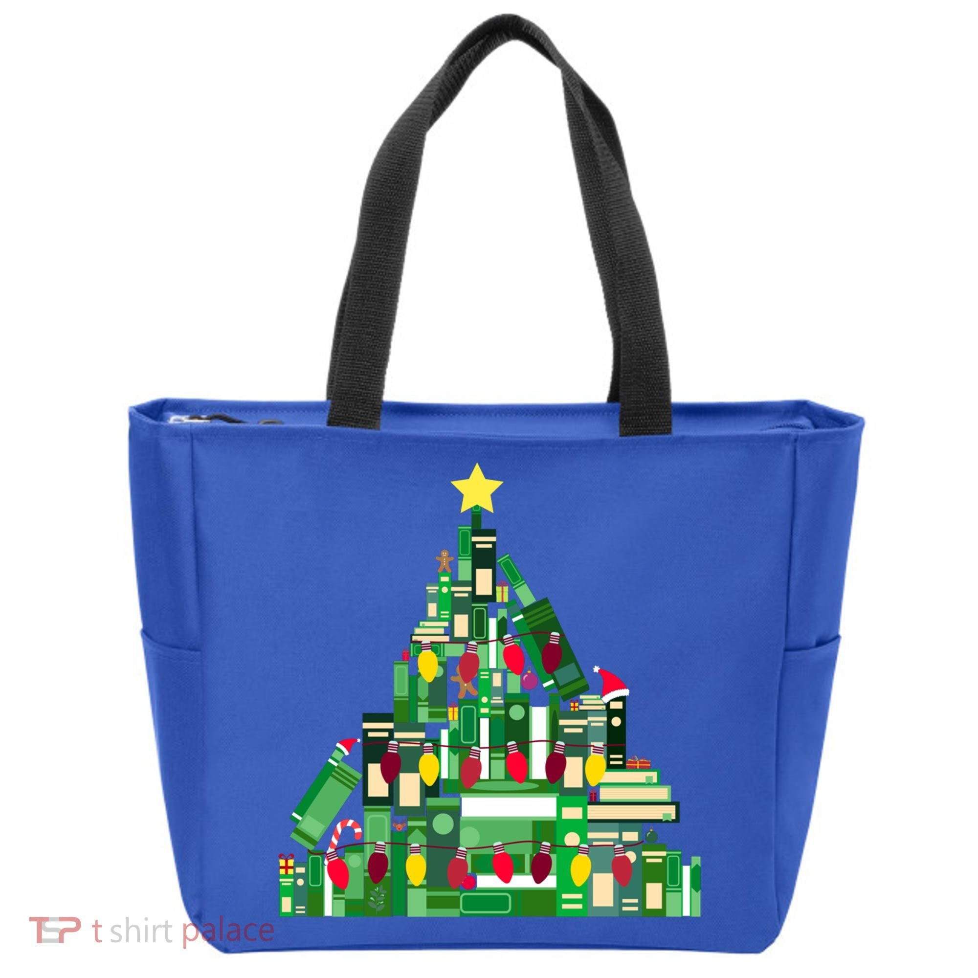 Christmas Book Lover Xmas Tree Reading Nerd Great Gift Tote Bag