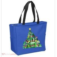 Christmas Book Lover Xmas Tree Reading Nerd Great Gift Tote Bag thumb 2