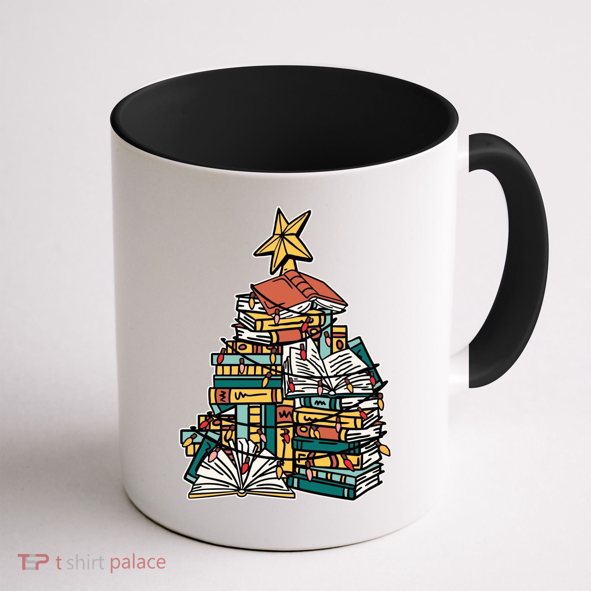 Christmas Book Lover Xmas Tree Reading Nerd Cool Gift Coffee Mug