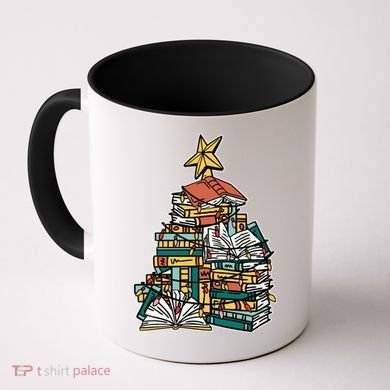 Christmas Book Lover Xmas Tree Reading Nerd Cool Gift Coffee Mug