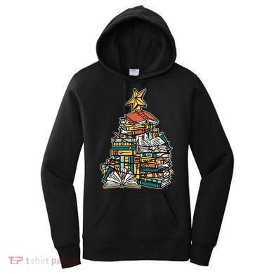 Christmas Book Lover Xmas Tree Reading Nerd Cool Gift Women's Hoodie