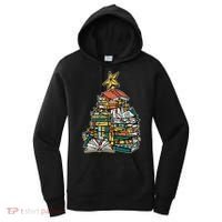 Christmas Book Lover Xmas Tree Reading Nerd Cool Gift Women's Hoodie thumb 0