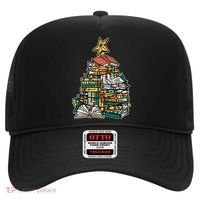 Christmas Book Lover Xmas Tree Reading Nerd Cool Gift Hat thumb 0