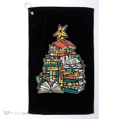Christmas Book Lover Xmas Tree Reading Nerd Cool Gift Golf Towel