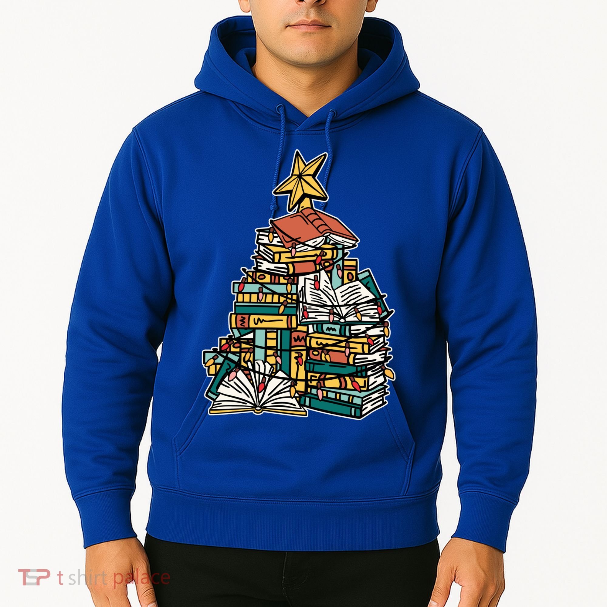 Christmas Book Lover Xmas Tree Reading Nerd Cool Gift Hoodie