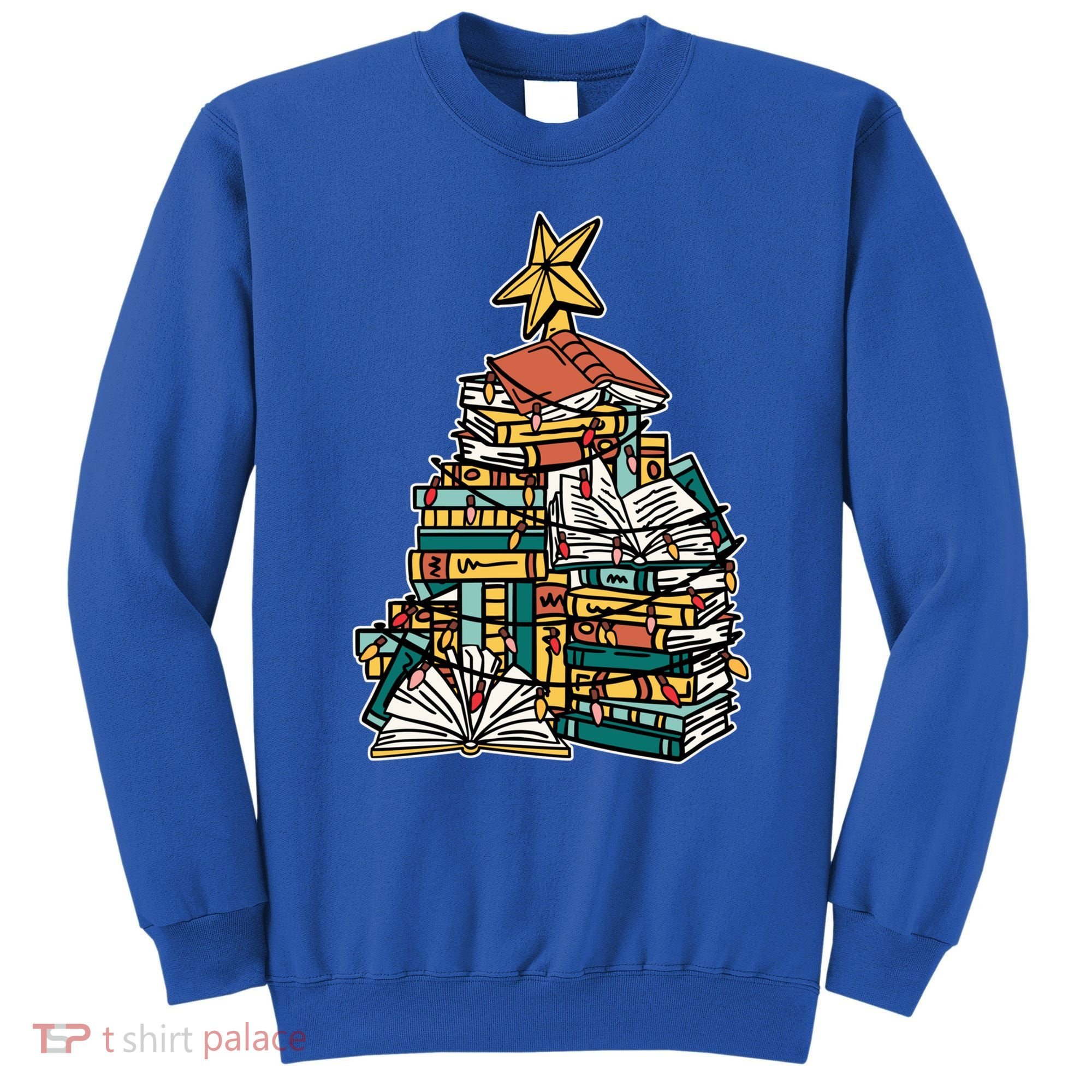 Christmas Book Lover Xmas Tree Reading Nerd Cool Gift Sweatshirt