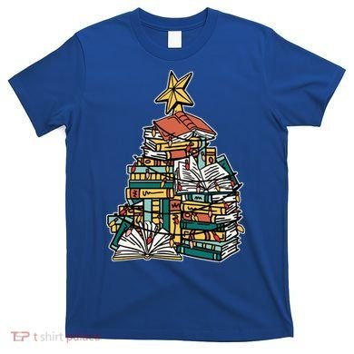 Christmas Book Lover Xmas Tree Reading Nerd Cool Gift T-Shirt
