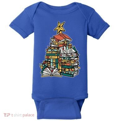 Christmas Book Lover Xmas Tree Reading Nerd Cool Gift Baby Bodysuit