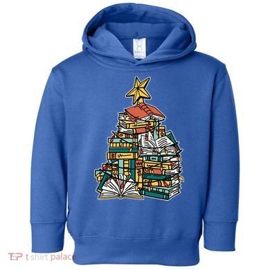 Christmas Book Lover Xmas Tree Reading Nerd Cool Gift Toddler Hoodie