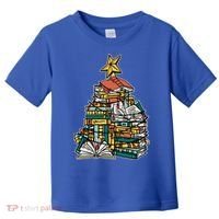 Christmas Book Lover Xmas Tree Reading Nerd Cool Gift Toddler T-Shirt thumb 0