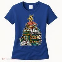 Christmas Book Lover Xmas Tree Reading Nerd Cool Gift Women's T-Shirt thumb 0