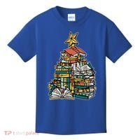 Christmas Book Lover Xmas Tree Reading Nerd Cool Gift Kids T-Shirt thumb 0