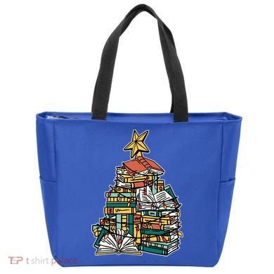 Christmas Book Lover Xmas Tree Reading Nerd Cool Gift Tote Bag