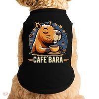 Café Bara Logo Coffee Bar Cafebara Barista Capybara Funny Doggie Tank thumb 0