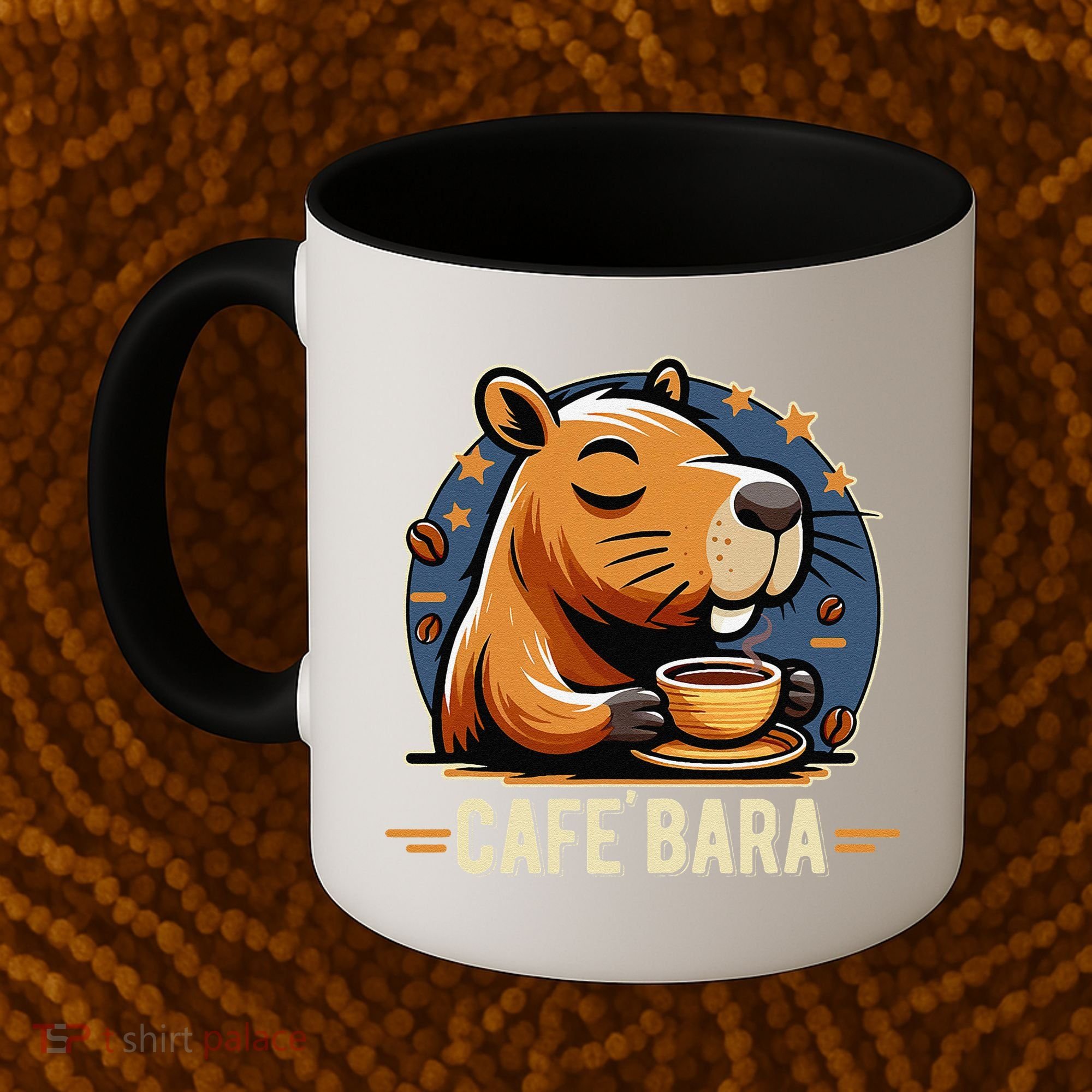Café Bara Logo Coffee Bar Cafebara Barista Capybara Funny Coffee Mug