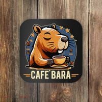 Café Bara Logo Coffee Bar Cafebara Barista Capybara Funny Coaster thumb 0