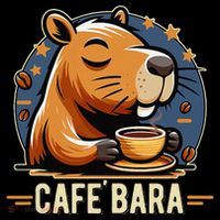 Café Bara Logo Coffee Bar Cafebara Barista Capybara Funny Women's Hoodie thumb 2