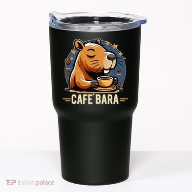 Café Bara Logo Coffee Bar Cafebara Barista Capybara Funny Tumbler