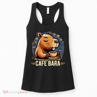 Café Bara Logo Coffee Bar Cafebara Barista Capybara Funny Women's Tank Top thumb 0