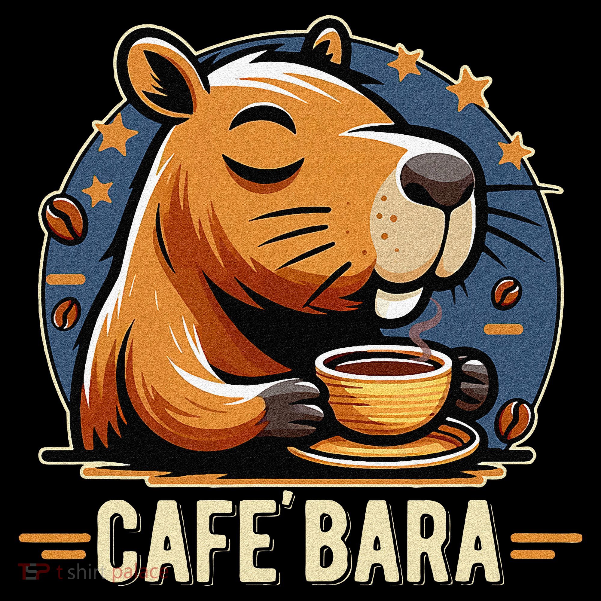 Café Bara Logo Coffee Bar Cafebara Barista Capybara Funny Women's Tank Top