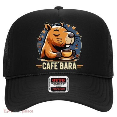Café Bara Logo Coffee Bar Cafebara Barista Capybara Funny Hat