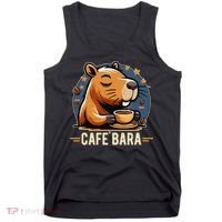 Café Bara Logo Coffee Bar Cafebara Barista Capybara Funny Tank Top thumb 0