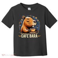 Café Bara Logo Coffee Bar Cafebara Barista Capybara Funny Toddler T-Shirt thumb 0