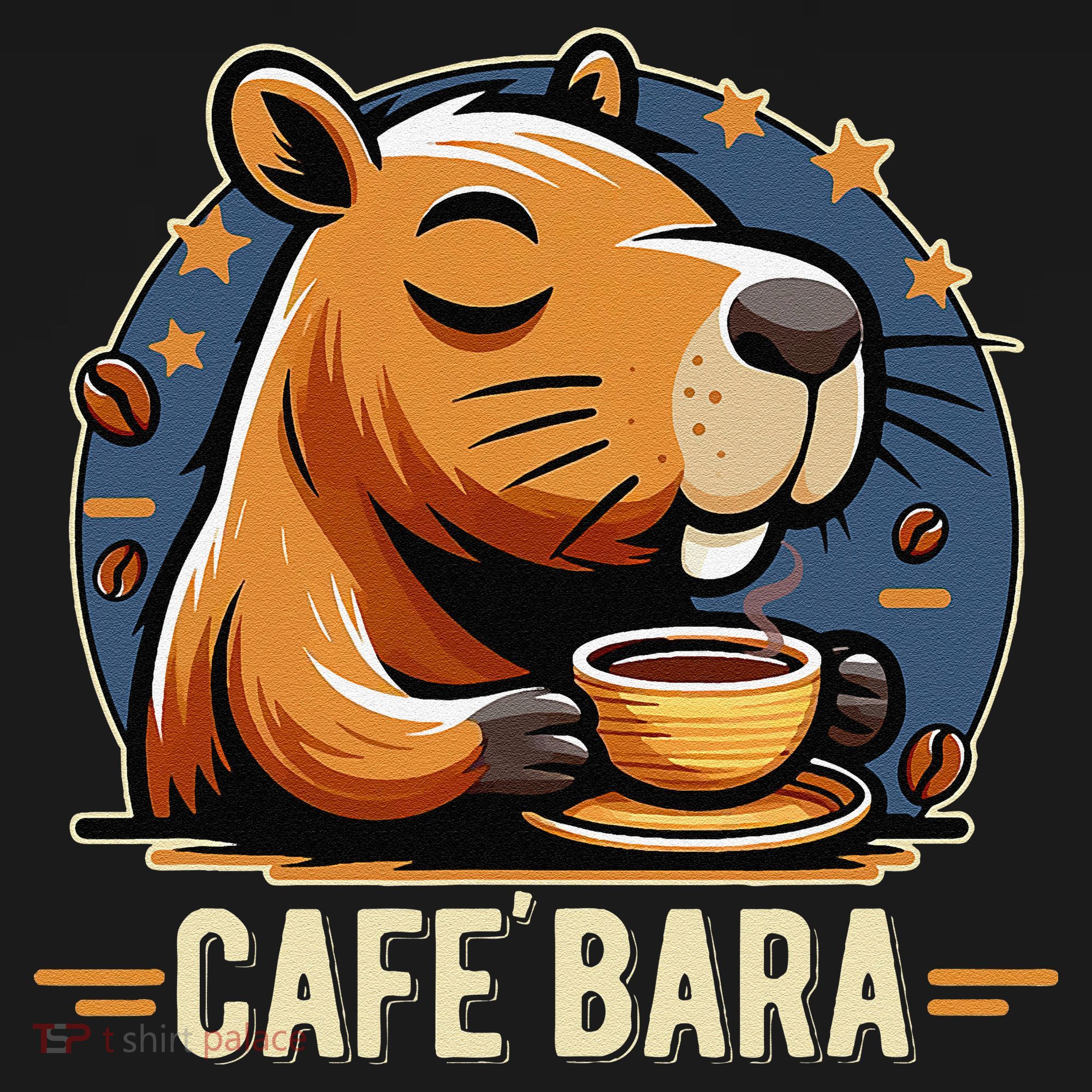 Café Bara Logo Coffee Bar Cafebara Barista Capybara Funny Visor