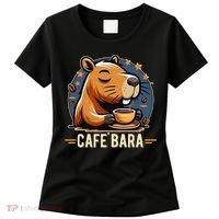 Café Bara Logo Coffee Bar Cafebara Barista Capybara Funny Women's T-Shirt thumb 0