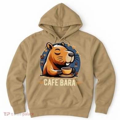 Café Bara Logo Coffee Bar Cafebara Barista Capybara Funny Hoodie