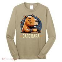 Café Bara Logo Coffee Bar Cafebara Barista Capybara Funny Long Sleeve Shirt thumb 0