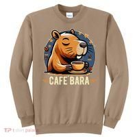 Café Bara Logo Coffee Bar Cafebara Barista Capybara Funny Sweatshirt thumb 0
