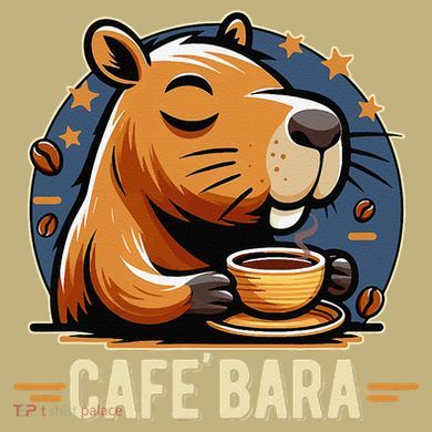 Café Bara Logo Coffee Bar Cafebara Barista Capybara Funny Sweatshirt