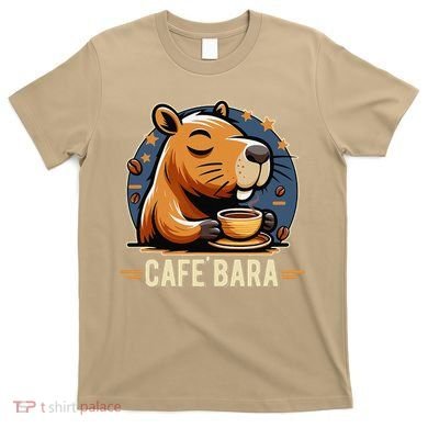 Café Bara Logo Coffee Bar Cafebara Barista Capybara Funny T-Shirt