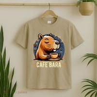 Café Bara Logo Coffee Bar Cafebara Barista Capybara Funny T-Shirt thumb 2