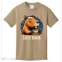 Café Bara Logo Coffee Bar Cafebara Barista Capybara Funny Kids T-Shirt thumb 0