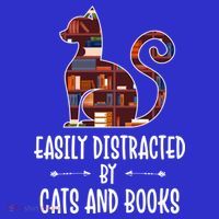 Cat Book Lovers Gift Easily Distracted By Cats And Books Cool Gift Tank Top thumb 6