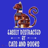 Cat Book Lovers Gift Easily Distracted By Cats And Books Cool Gift Visor thumb 3