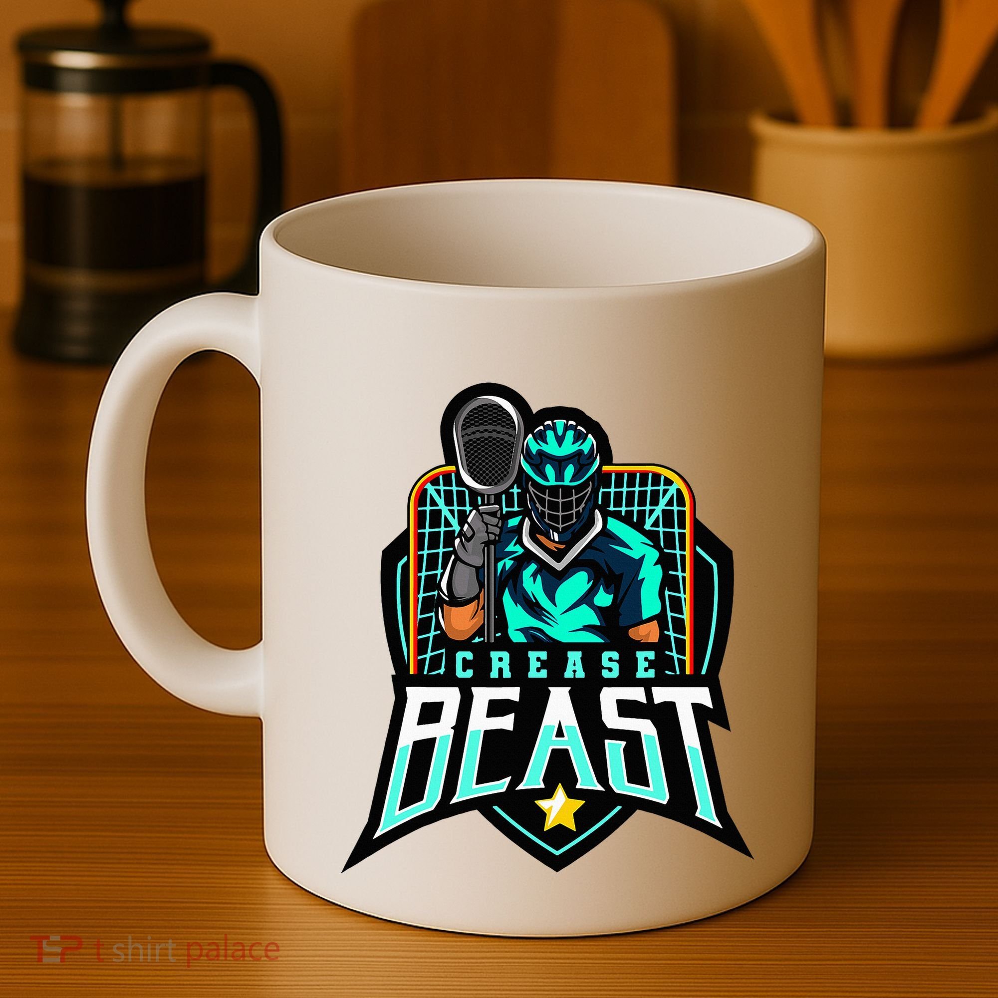 Crease Beast Lacrosse Goalkeeper For Lacrosse Goalie Coffee Mug