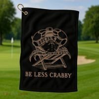 Crafty Be Less Crabby Golf Towel thumb 1