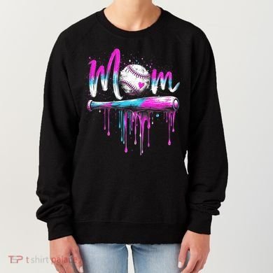 Cute Baseball Mom Ice Cream Drip Women's Sweatshirt