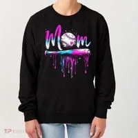 Cute Baseball Mom Ice Cream Drip Women's Sweatshirt thumb 0
