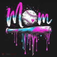 Cute Baseball Mom Ice Cream Drip Backpack thumb 2